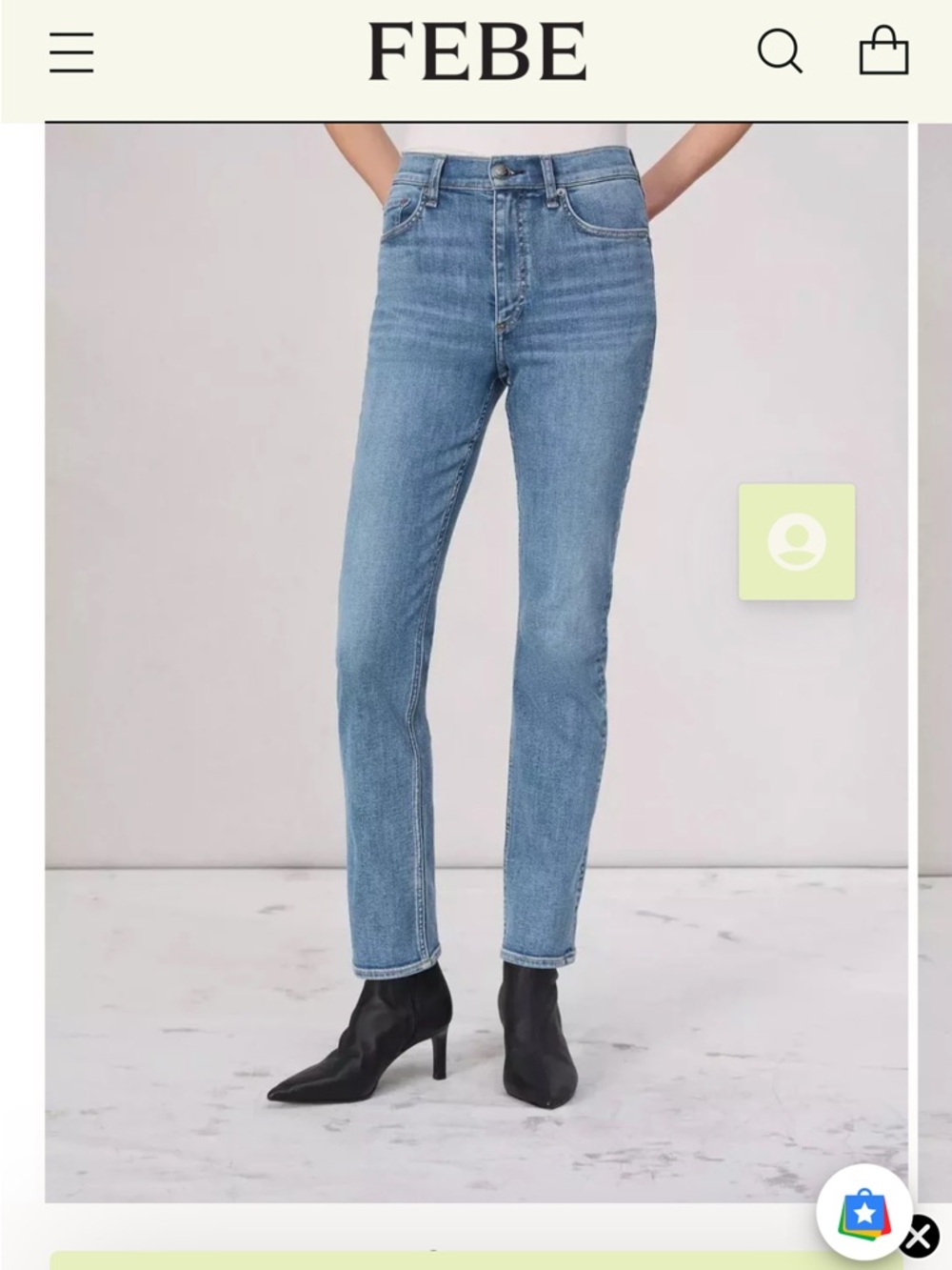 Rag and Bone High-Rise Straight Leg Jeans in Light Blue
